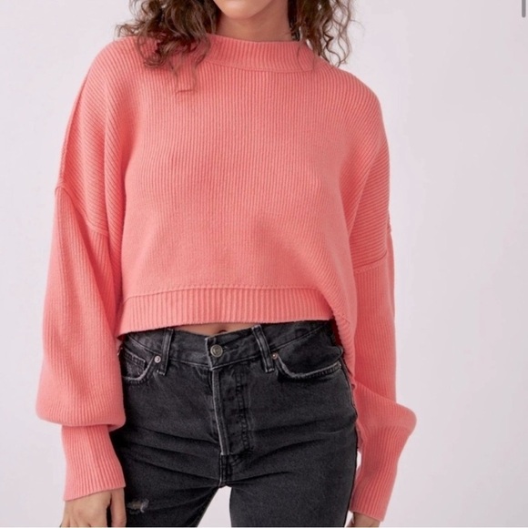 Free People Easy Street Crop Pullover Sweater - Picture 2 of 10